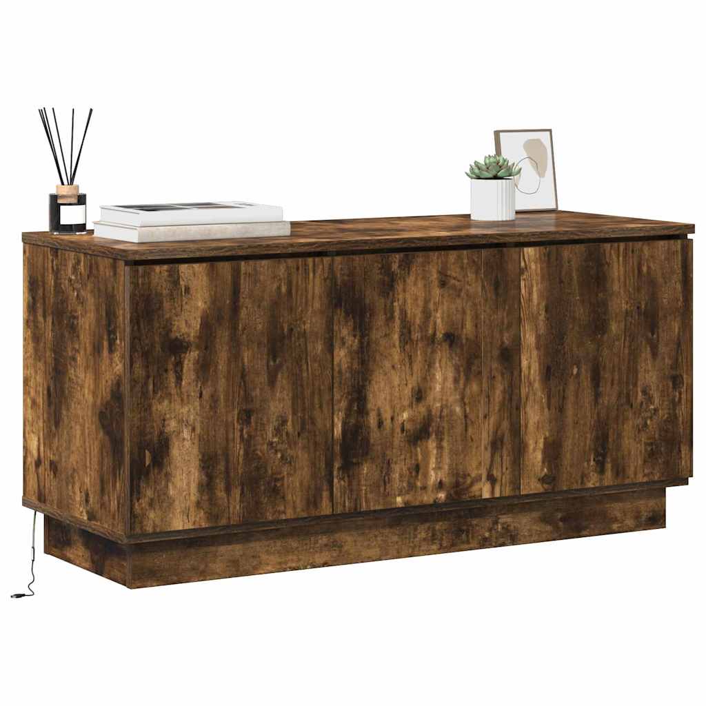 vidaXL Meuble TV Chêne fumé 100 x 38 x 49 cm Bois d'ingénierie - Image 3