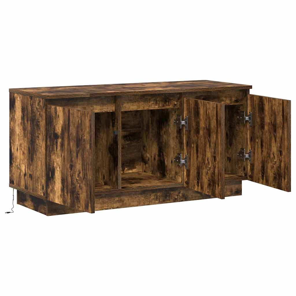 vidaXL Meuble TV Chêne fumé 100 x 38 x 49 cm Bois d'ingénierie - Image 5
