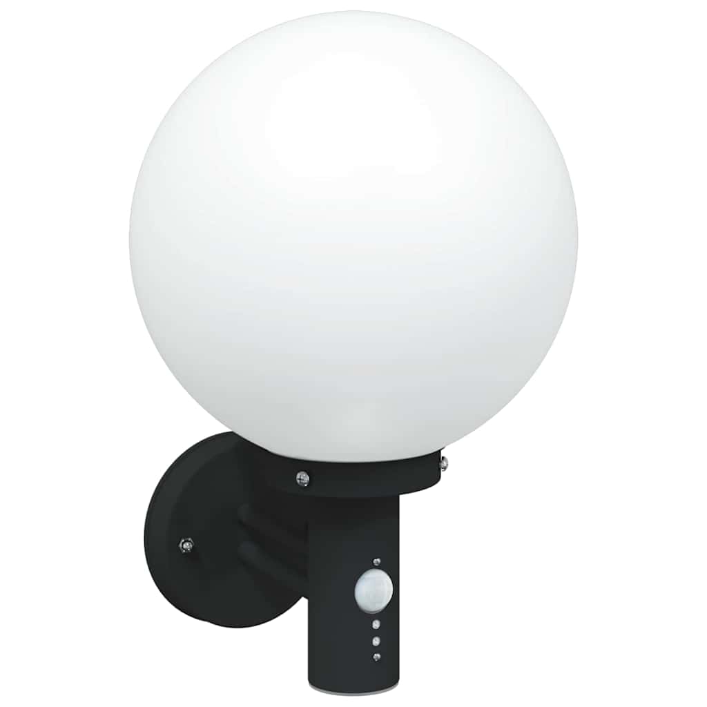 vidaXL Appliques murales extérieures 2 pcs Noir 28 x 25 x 38 cm - Image 3