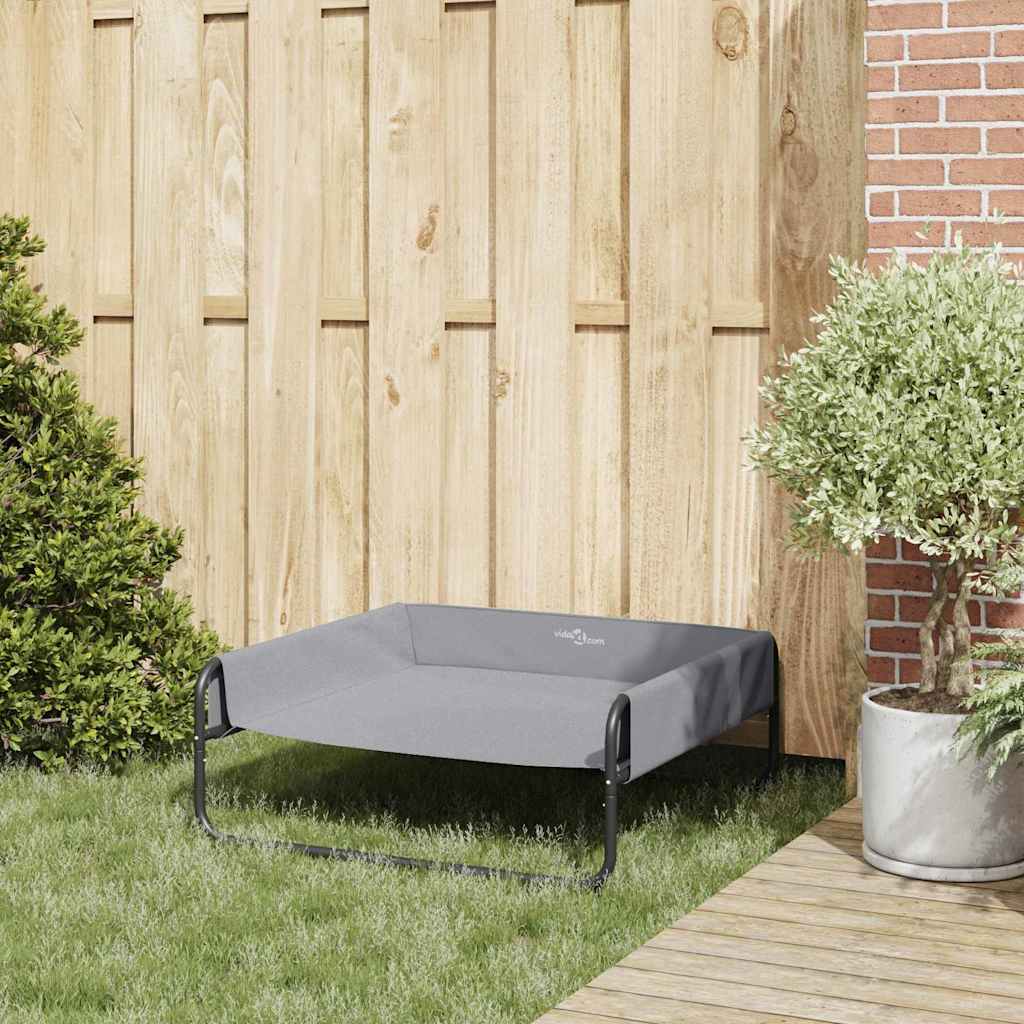 vidaXL Lit pour Chien Gris clair l Tissu Oxford et Acier - Image 3