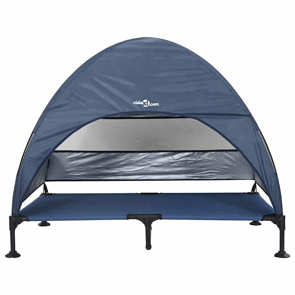 vidaXL Lit surélevé pour chien Bleu marine 127 x 81 x 108 cm - Image 4