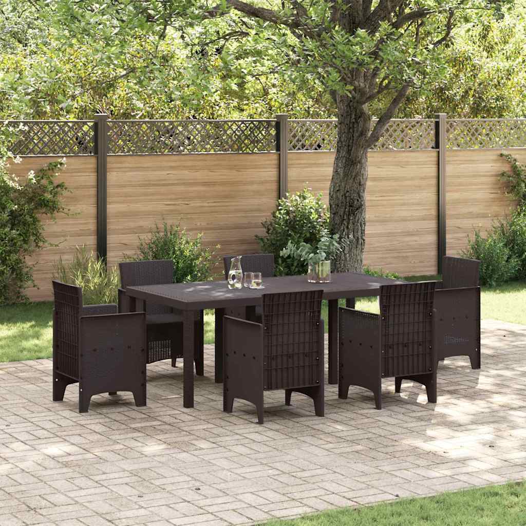 vidaXL Table de Jardin Marron 200 x 100 x 73 cm polyrotin