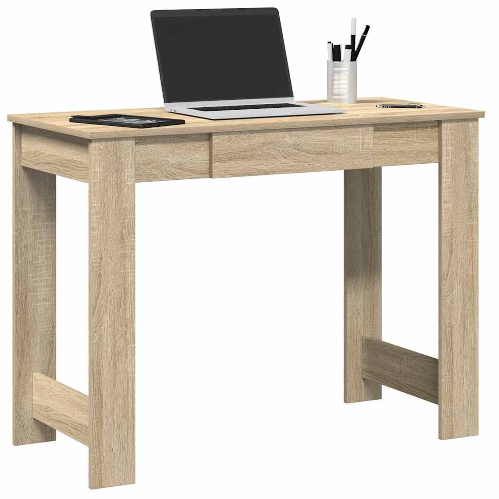 vidaXL Bureau chêne sonoma 100x45x75 cm bois d'ingénierie