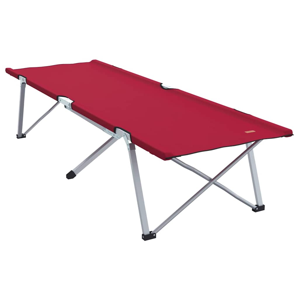vidaXL Lit de camping pliant 2 pcs Rouge 62 x 194 x 42 cm Tissu Oxford - Image 3
