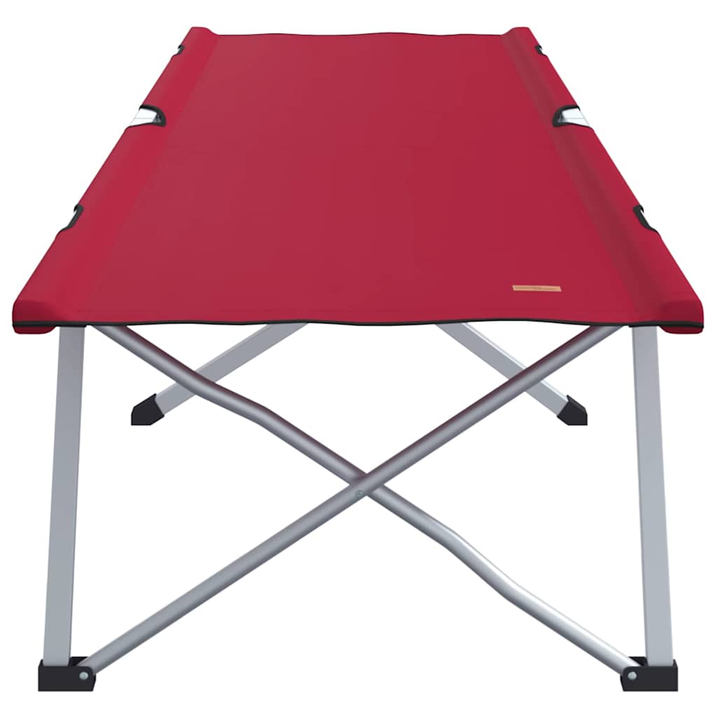 vidaXL Lit de camping pliant 2 pcs Rouge 62 x 194 x 42 cm Tissu Oxford - Image 4