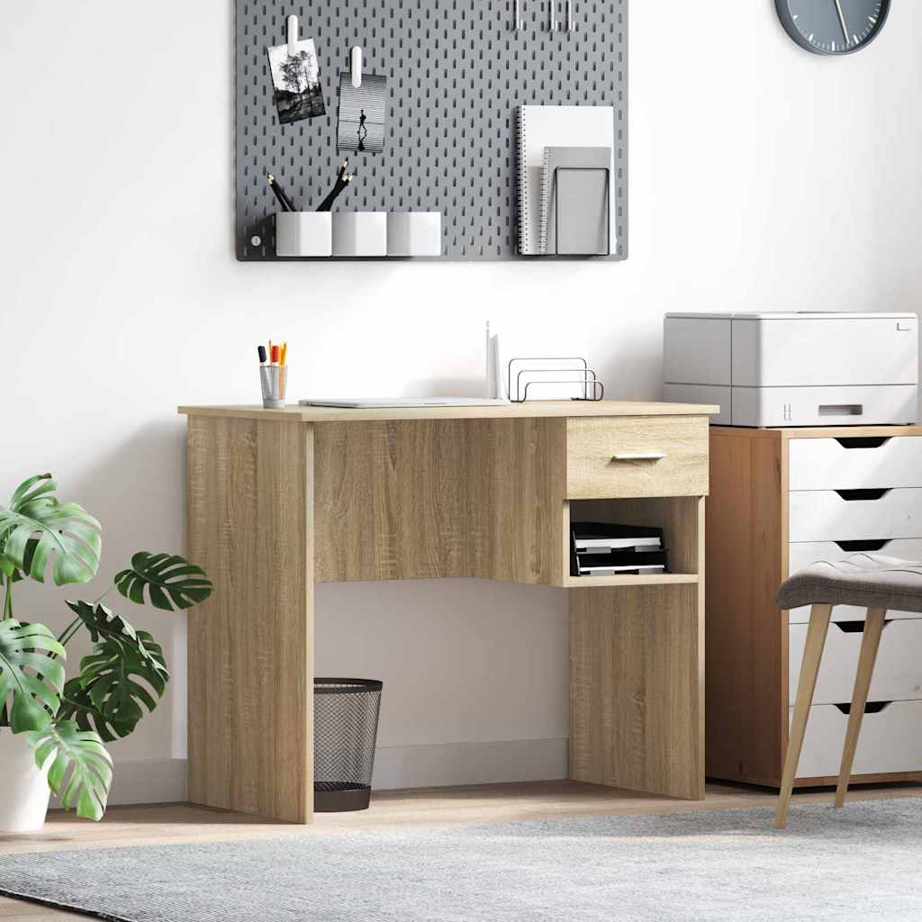 vidaXL Bureau Chêne Sonoma 90 x 49 x 75 cm Bois d'ingénierie