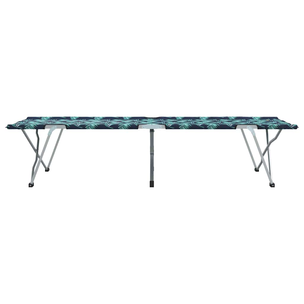 vidaXL Lit de camping pliant 2 pcs Motif de feuille 62 x 194 x 42 cm - Image 6