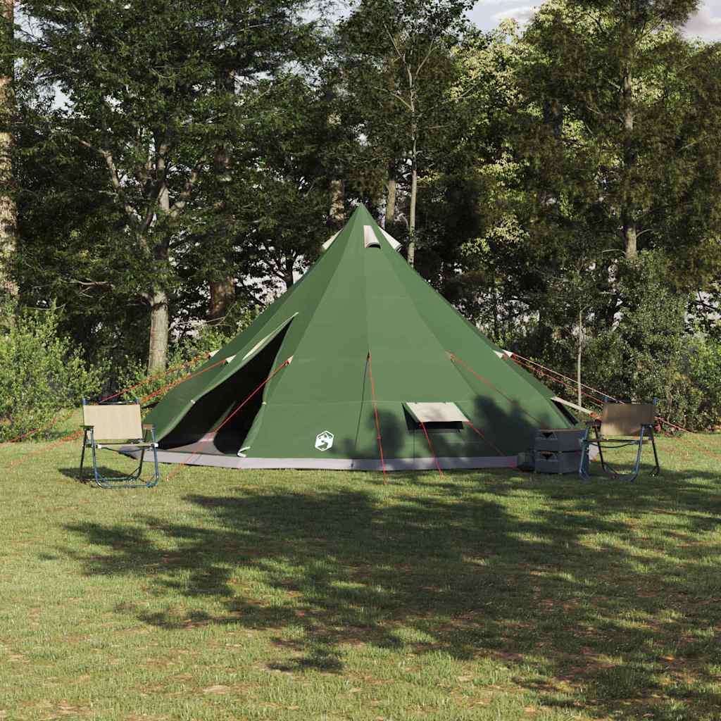 vidaXL Tente Tipi familiale avec toit Vert 560 x 560 x 300 cm