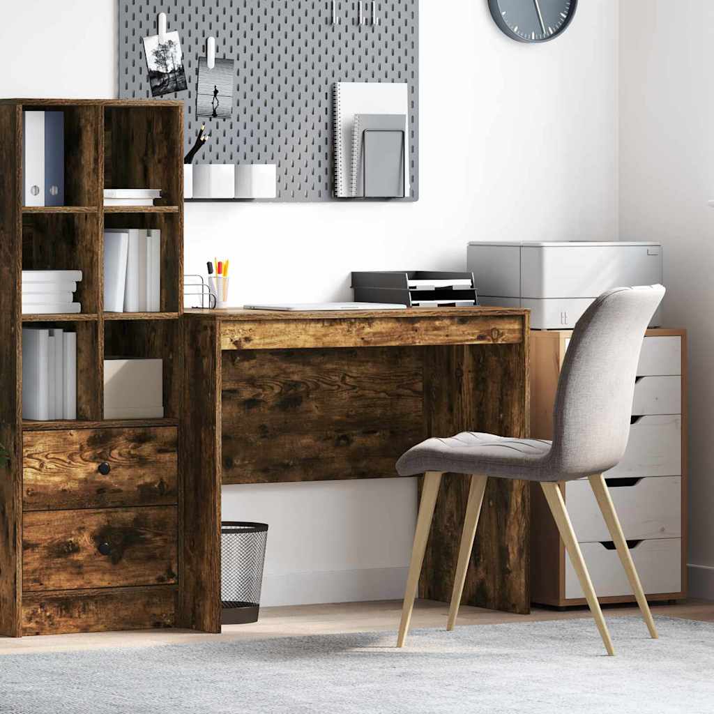 vidaXL Bureau Chêne fumé 90 x 50 x 76 cm