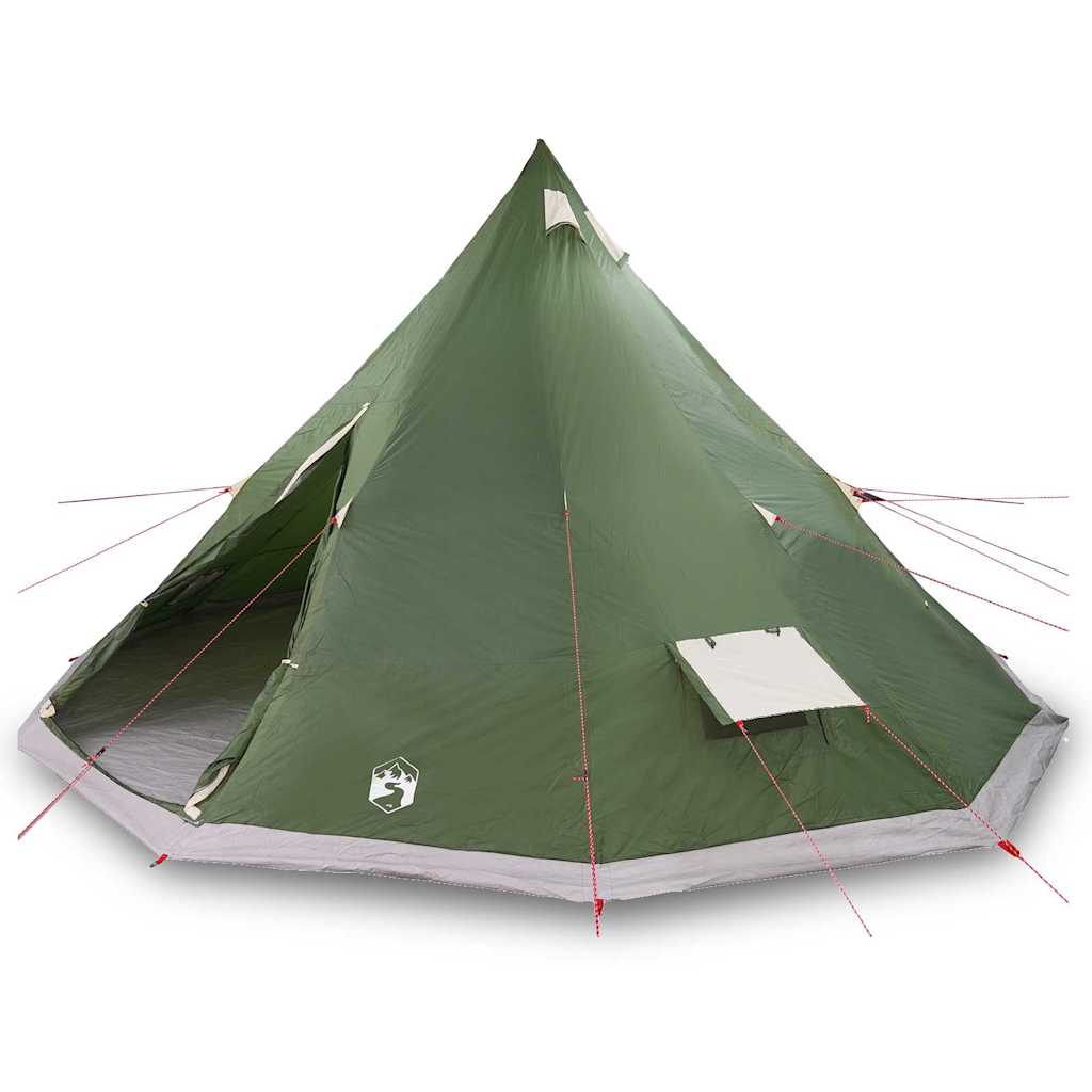 vidaXL Tente Tipi familiale avec toit Vert 560 x 560 x 300 cm - Image 3