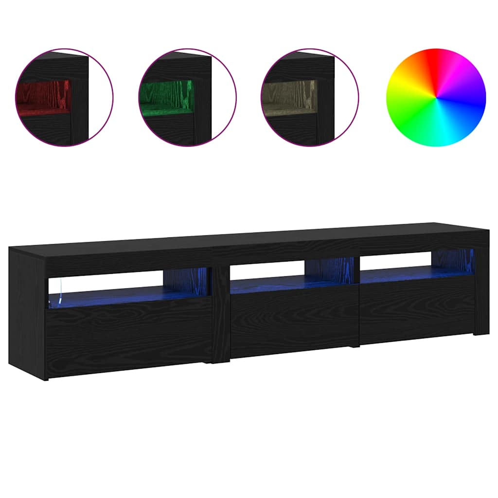 vidaXL Meuble TV 2 pcs Chêne noir 180 x 35 x 40 cm Bois d'ingénierie - Image 4