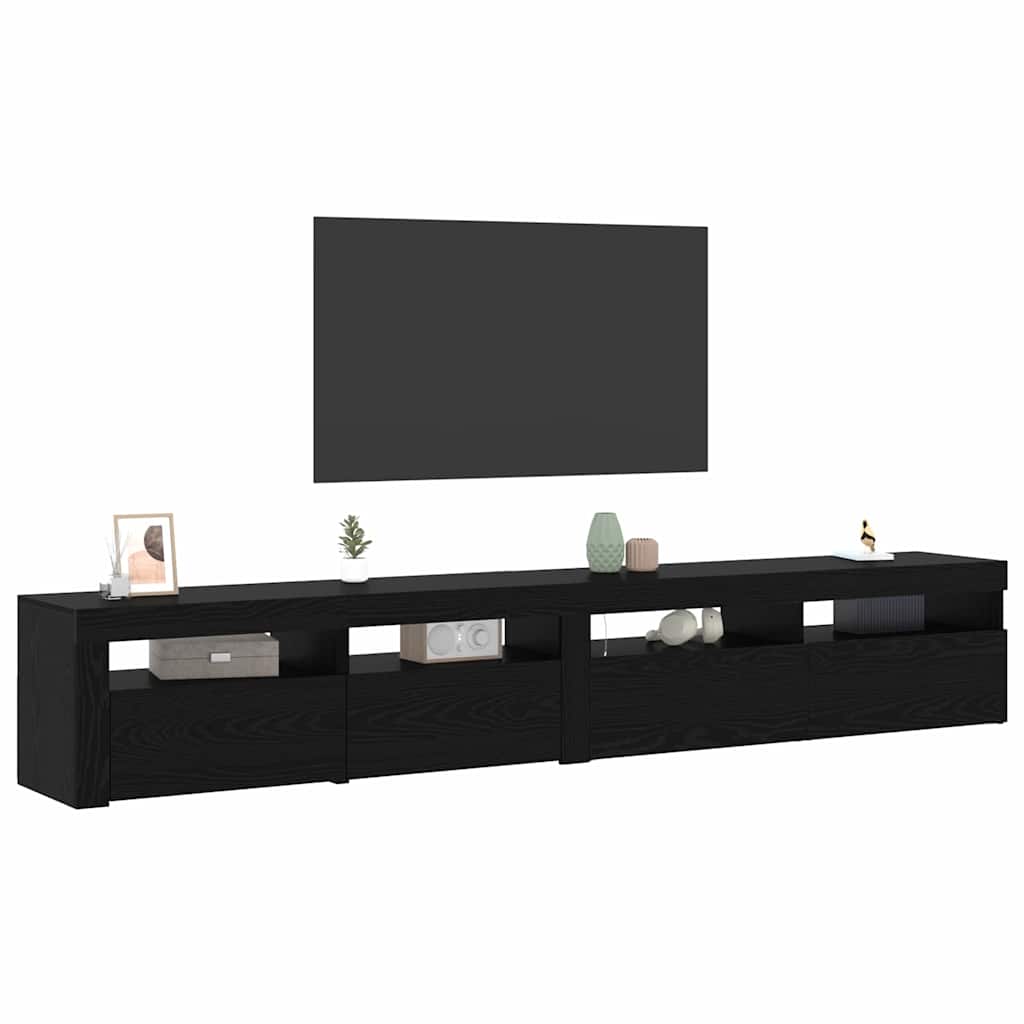 vidaXL Meuble TV 2 pcs Chêne noir 240 x 35 x 40 cm Bois d'ingénierie - Image 3
