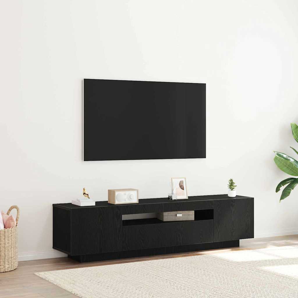 vidaXL Meuble TV Noir 160 x 35 x 40 cm Bois d'ingénierie