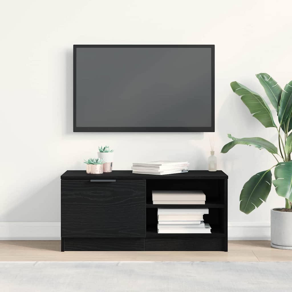 vidaXL Meuble TV Chêne noir 80 x 35 x 36,5 cm Bois d'ingénierie