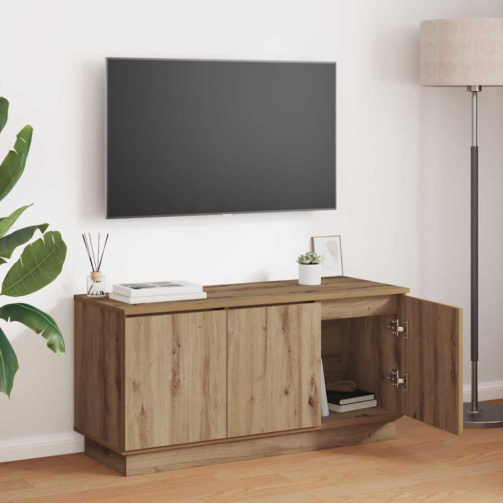 vidaXL Meuble TV Chêne artisanal 100 x 38 x 49 cm Bois d'ingénierie