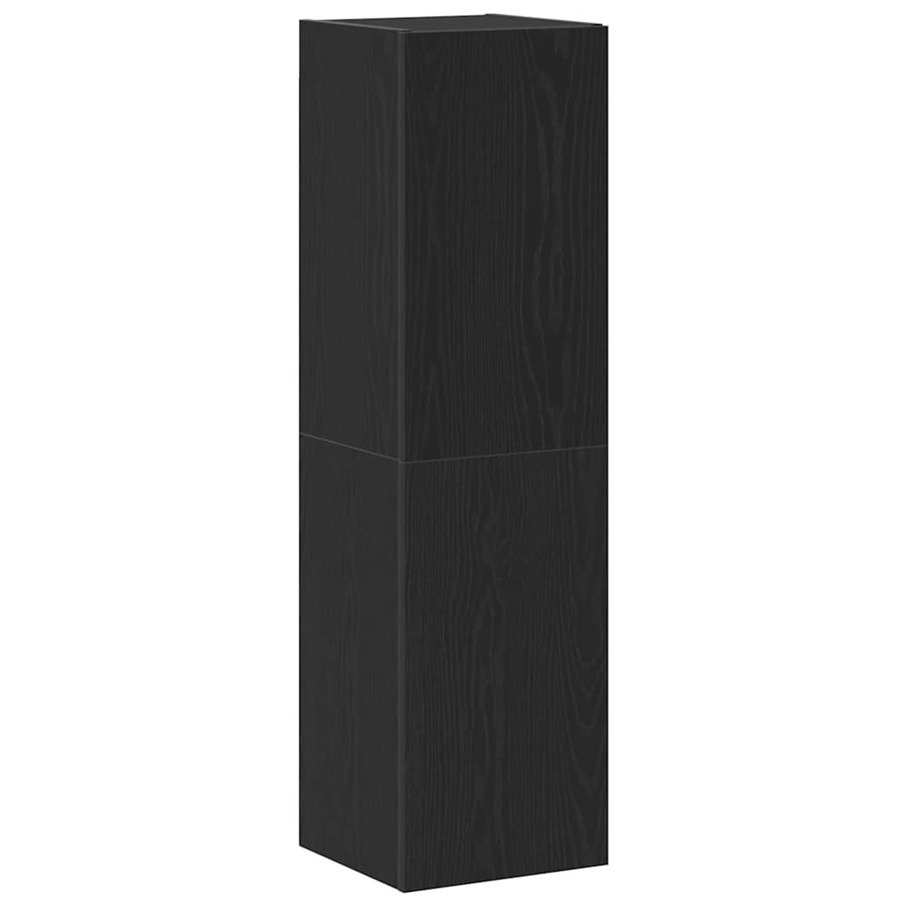 vidaXL Meuble TV mural Chêne noir 30,5 x 30 x 110 cm Bois d'ingénierie - Image 5