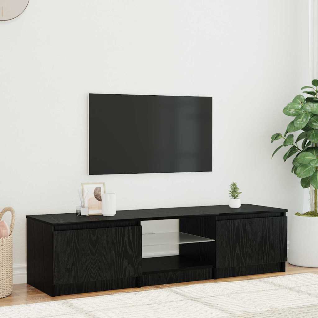 vidaXL Meuble TV Chêne noir 140 x 38,5 x 36 cm Bois d'ingénierie