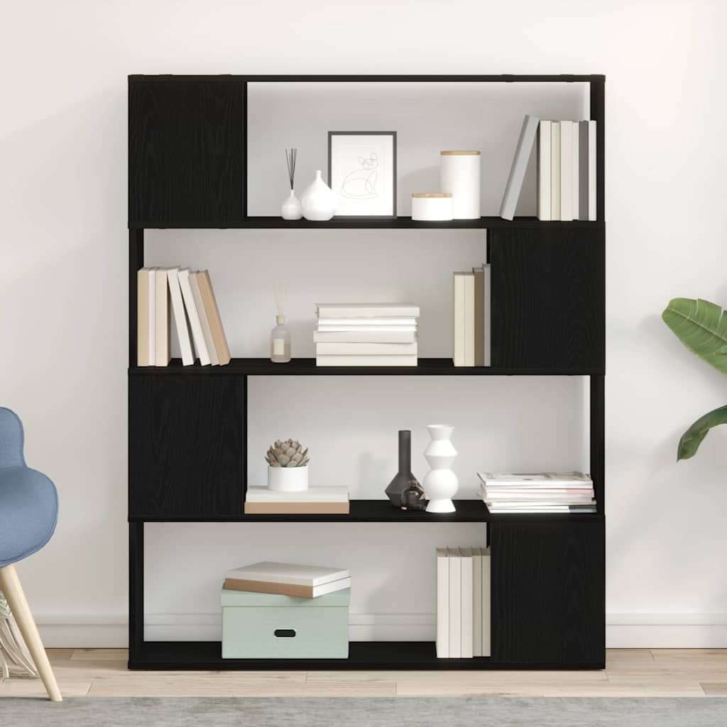 vidaXL Ensemble meuble TV Montage mural Chêne noir 100 x 24 x 124,5 cm