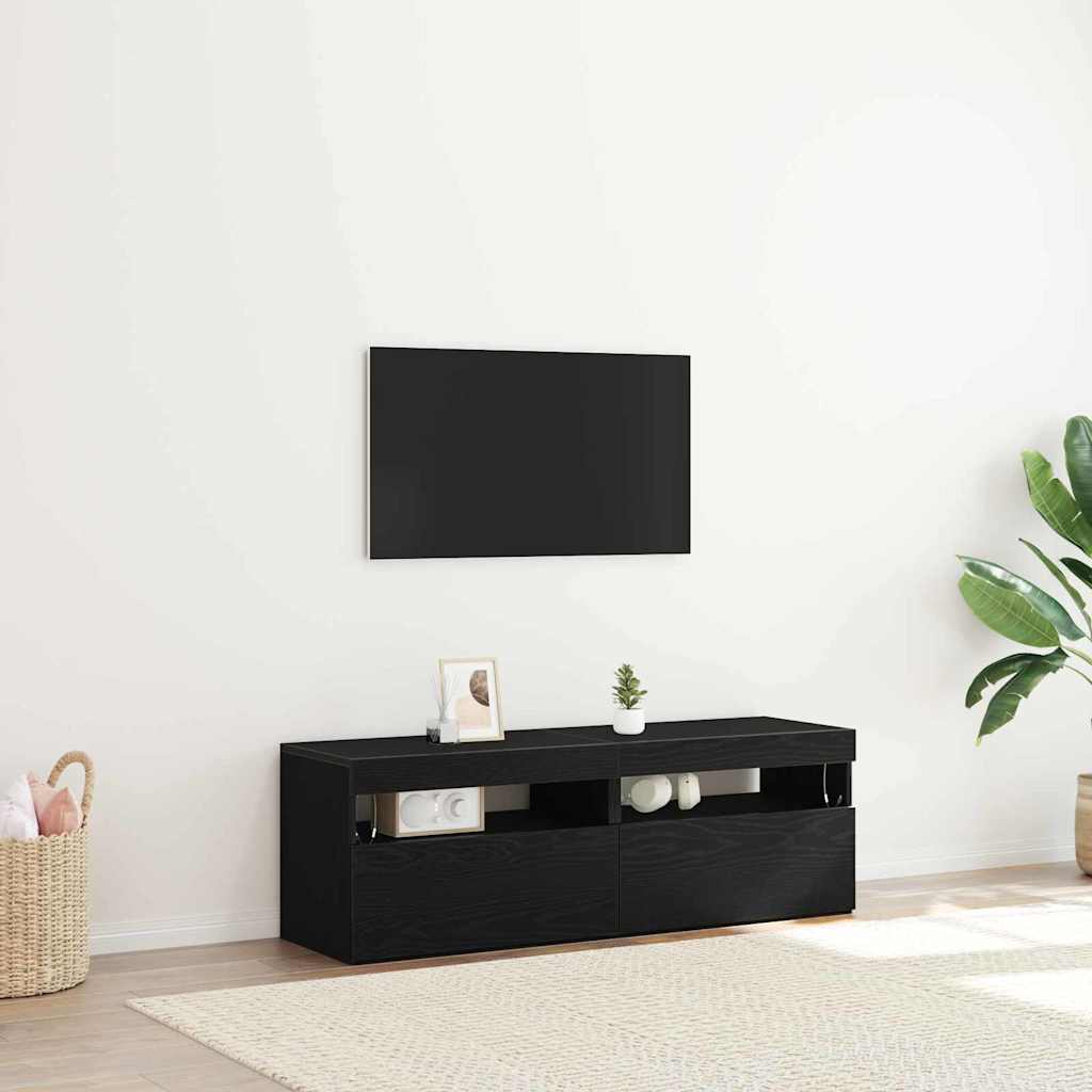 vidaXL Meuble TV 2 pcs Chêne noir 60 x 35 x 40 cm Bois d'ingénierie