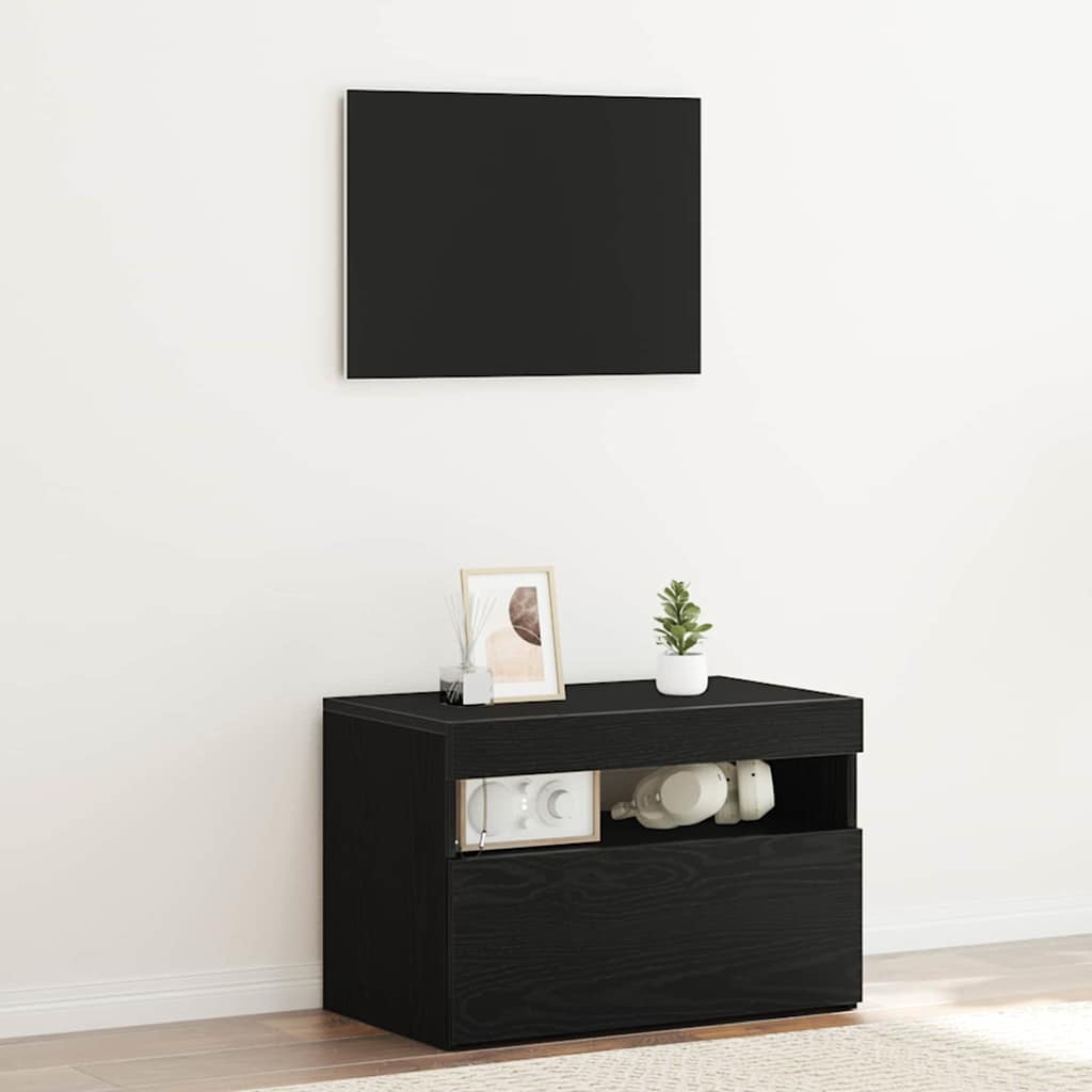 vidaXL Meuble TV Chêne noir 60 x 35 x 40 cm Bois d'ingénierie