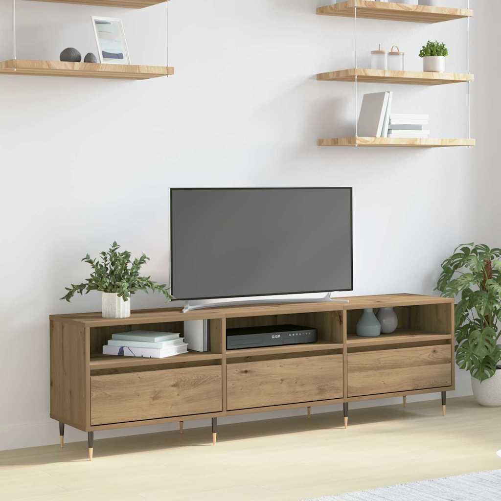 vidaXL Meuble TV Chêne artisanal 150 x 30 x 45 cm Bois d'ingénierie