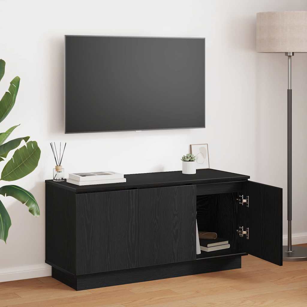 vidaXL Meuble TV Chêne noir 100 x 38 x 49 cm Bois d'ingénierie