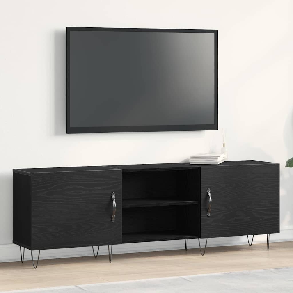 vidaXL Ensemble meuble TV Montage mural Chêne noir 150 x 30 x 50 cm