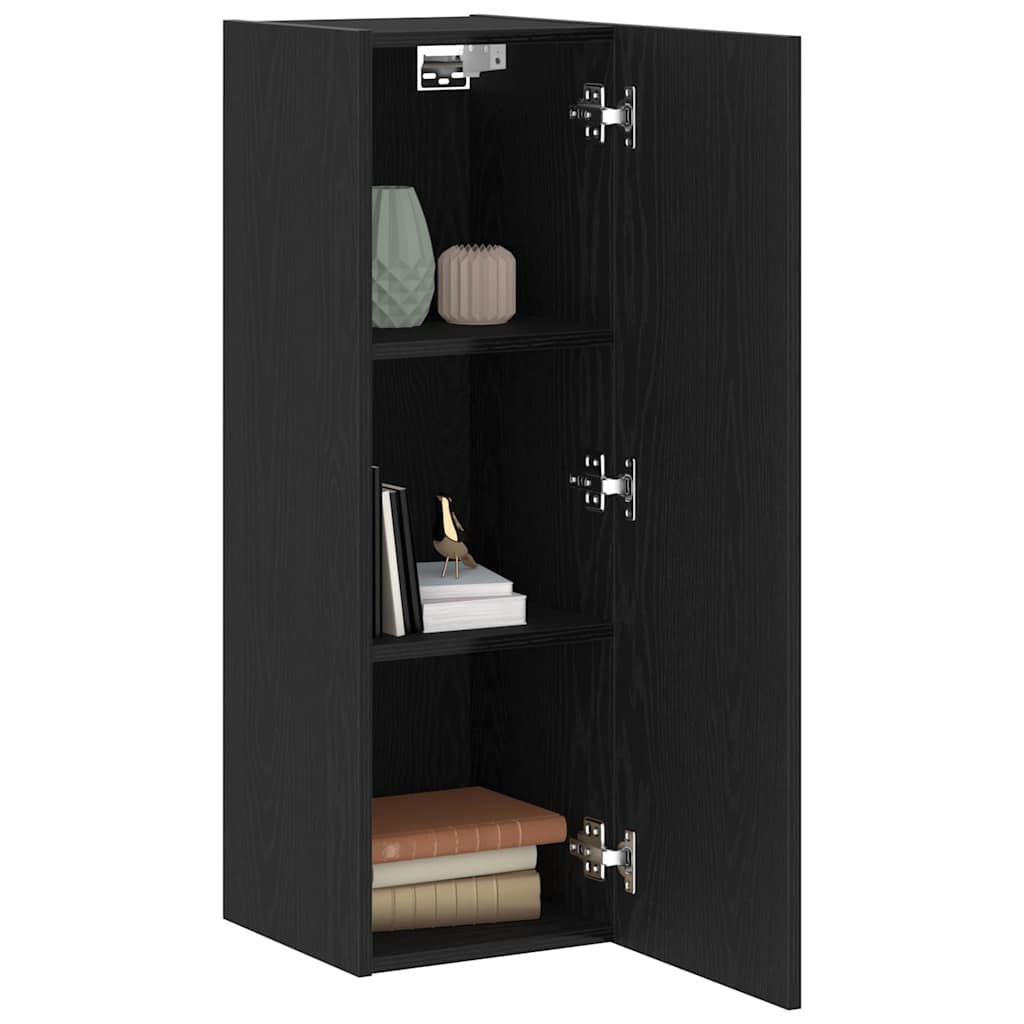 vidaXL Meuble TV mural Chêne noir 30,5 x 30 x 90 cm Bois d'ingénierie - Image 3