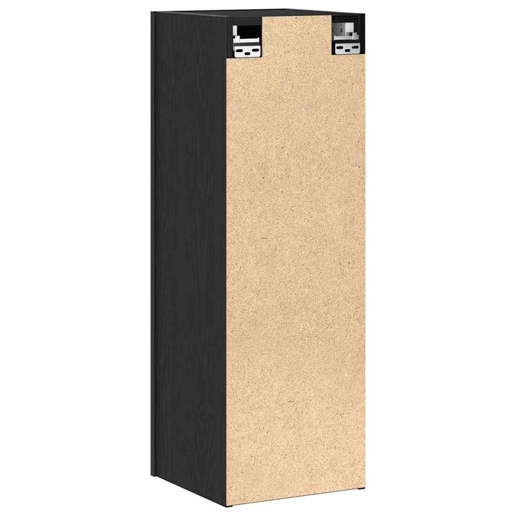 vidaXL Meuble TV mural Chêne noir 30,5 x 30 x 90 cm Bois d'ingénierie - Image 6