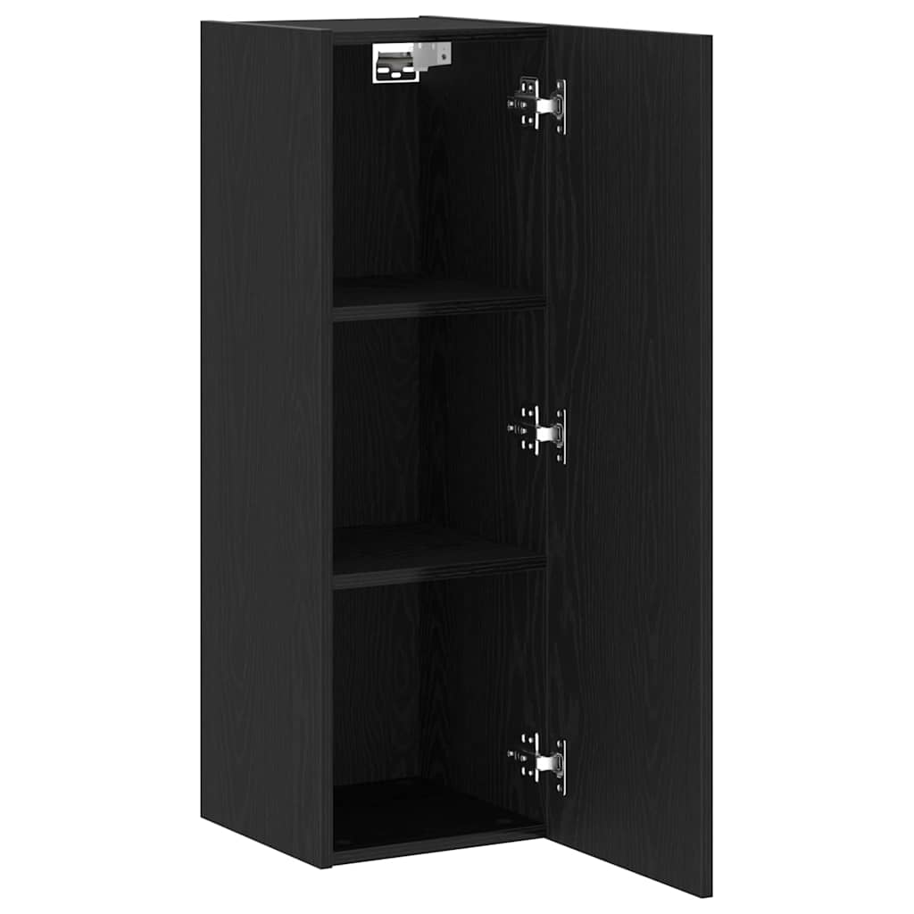 vidaXL Meuble TV mural Chêne noir 30,5 x 30 x 90 cm Bois d'ingénierie - Image 5