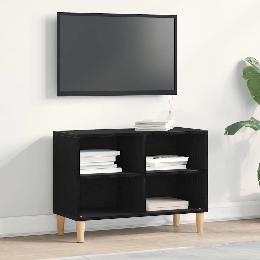vidaXL Meuble TV Chêne noir 69,5 x 30 x 50 cm Bois d'ingénierie