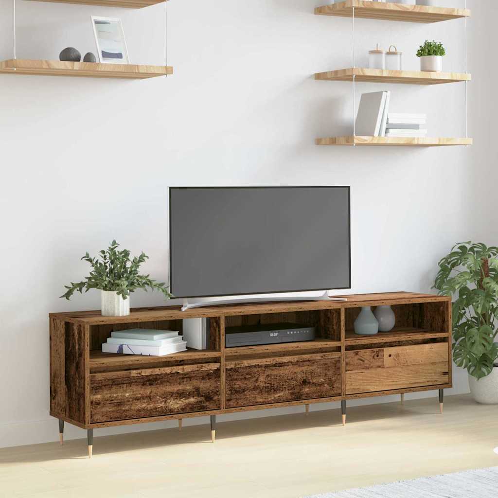 vidaXL Meuble TV Bois Ancien 150 x 30 x 45 cm Bois d'ingénierie