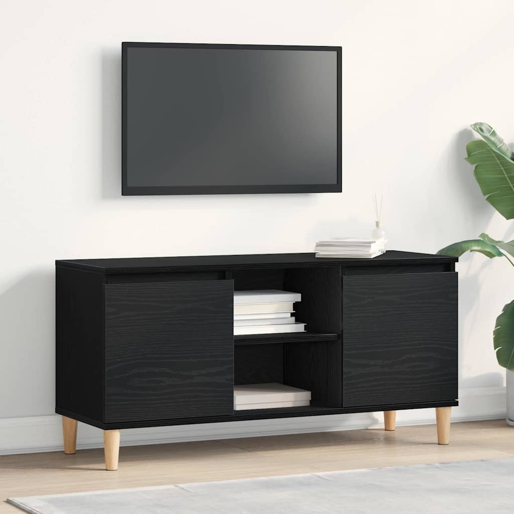 vidaXL Meuble TV Chêne noir 102 x 35 x 50 cm Bois d'ingénierie