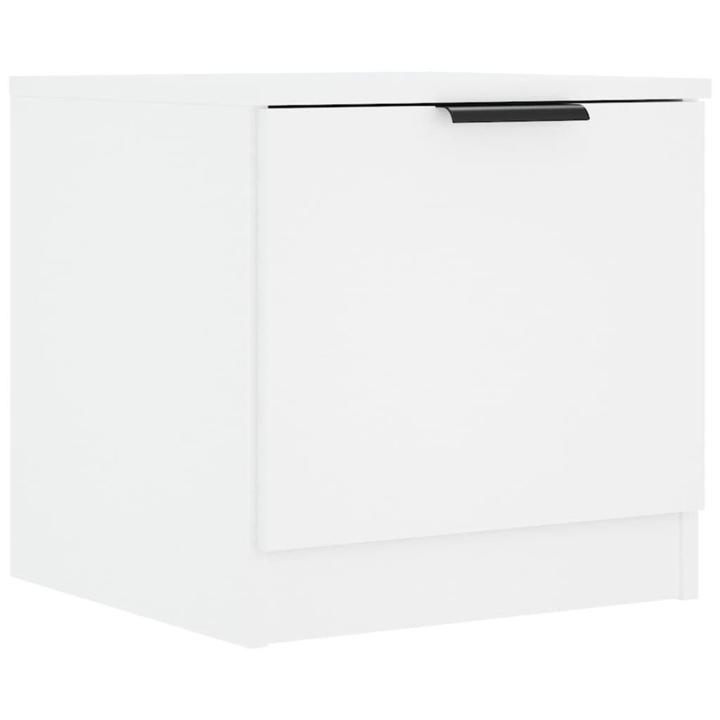 vidaXL Tables de chevet 2 pcs Blanc 40x39x40 cm - Image 6