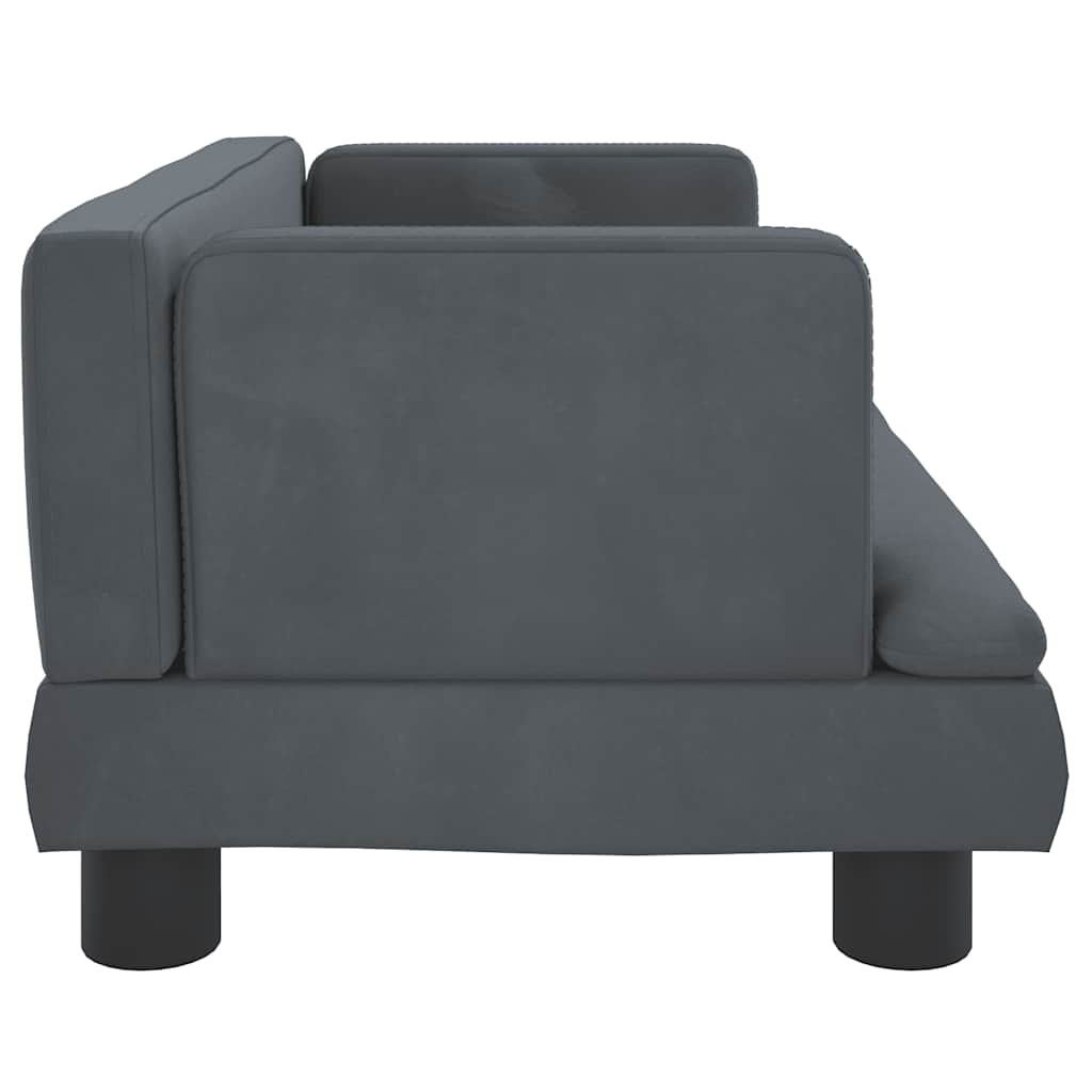 vidaXL Lit pour chien gris foncé 60x40x30 cm velours - Image 4