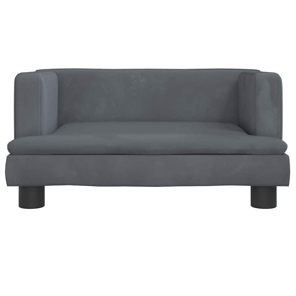 vidaXL Lit pour chien gris foncé 60x40x30 cm velours - Image 3