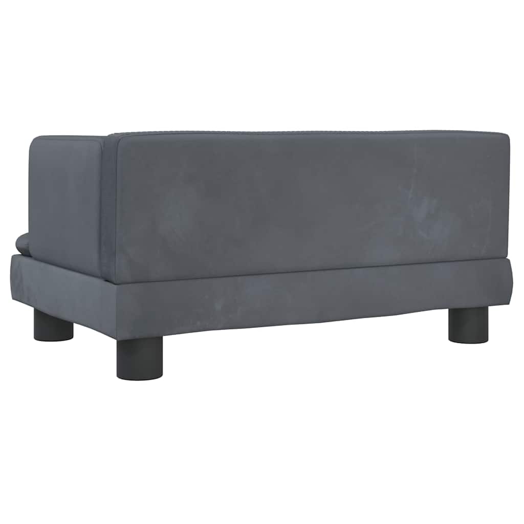 vidaXL Lit pour chien gris foncé 60x40x30 cm velours - Image 5