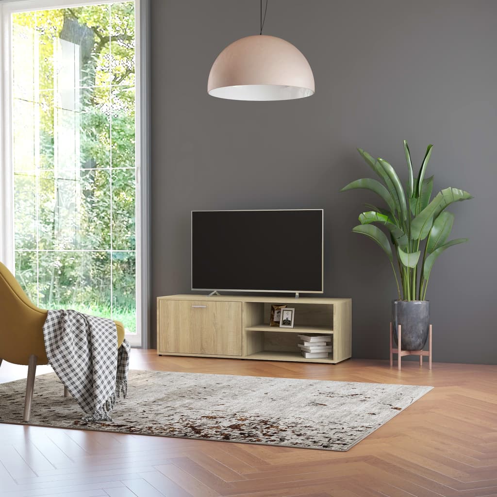 vidaXL Meuble TV Chêne sonoma 120x34x37 cm Bois d’ingénierie
