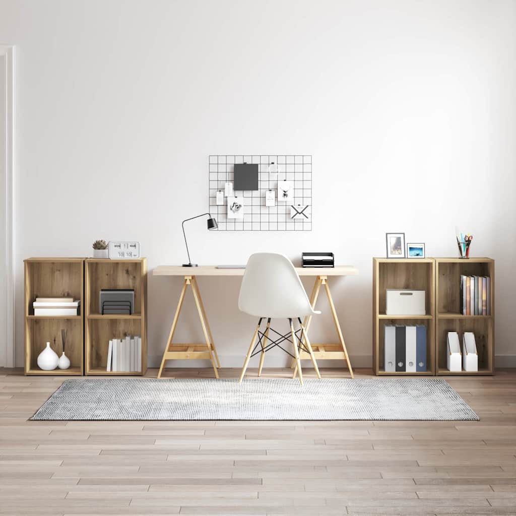 vidaXL Ensemble meuble TV 4 pcs Chêne artisanal 37 x 37 x 72 cm