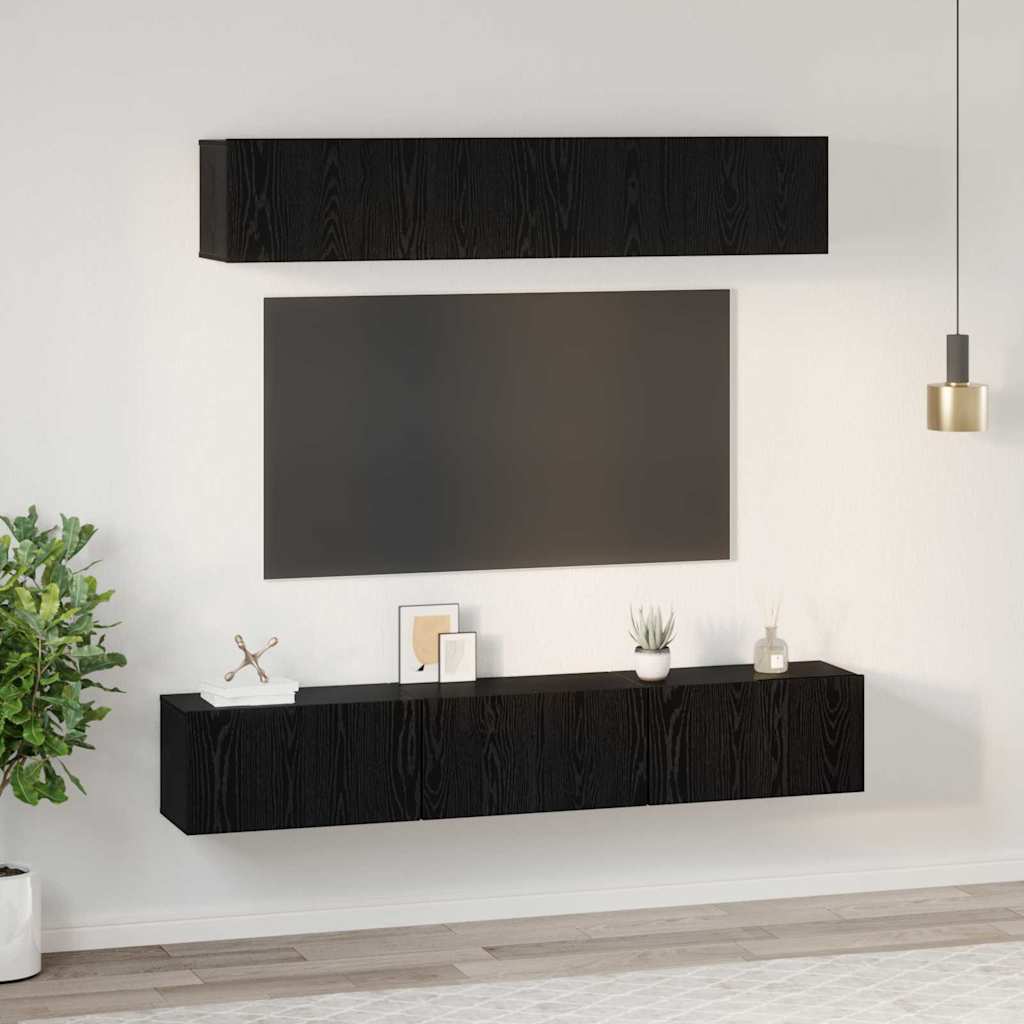 vidaXL Ensemble meuble TV 5 pcs Chêne noir Bois d'ingénierie - Image 4