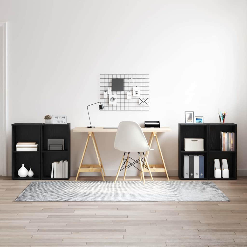 vidaXL Ensemble meuble TV 4 pcs Chêne noir 37 x 37 x 72 cm