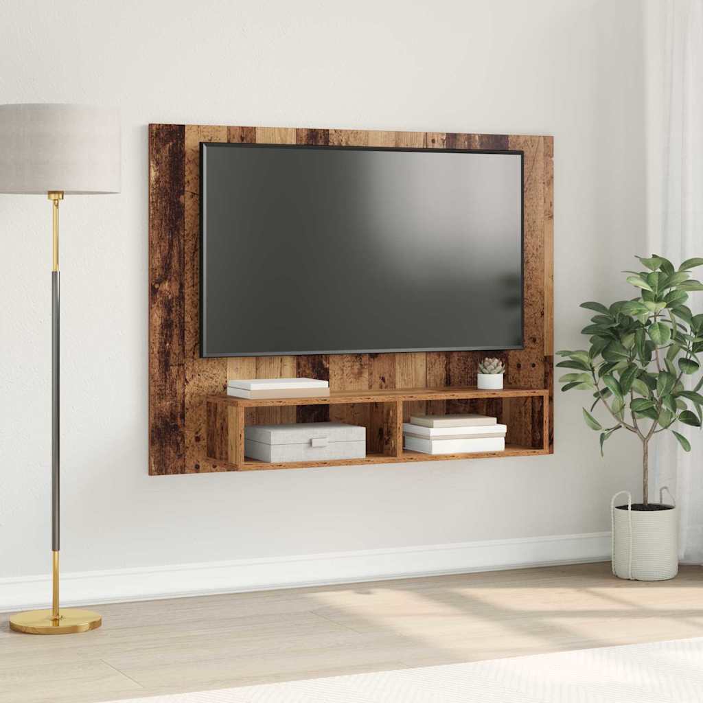 vidaXL Ensemble meuble TV Montage mural Bois Ancien 120 x 23,5 x 90 cm