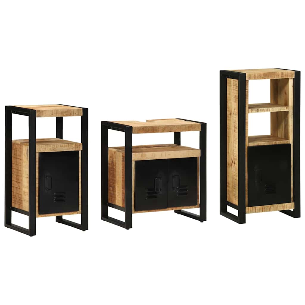 vidaXL Ensemble de mobilier de salle de bain 3 pcs Bois Recyclé Solide