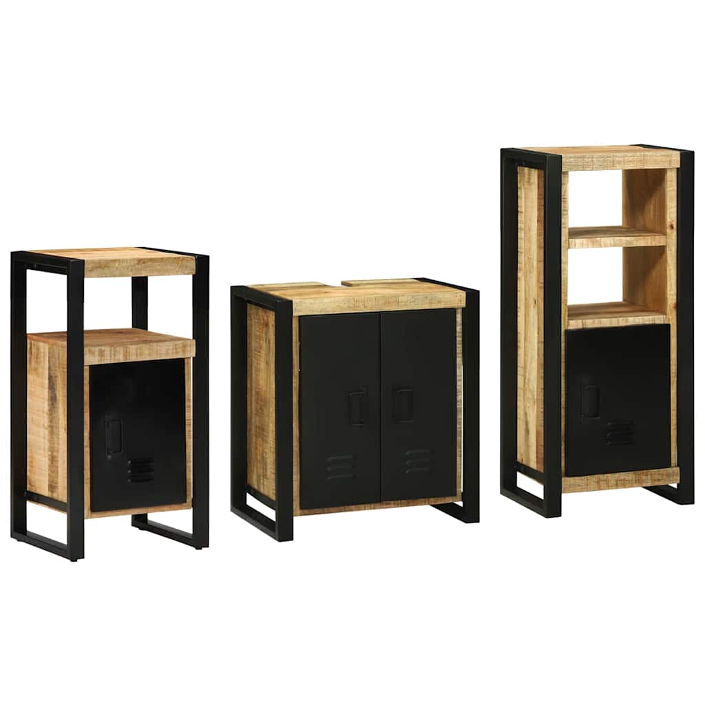 vidaXL Ensemble de mobilier de salle de bain 3 pcs Bois Recyclé Solide