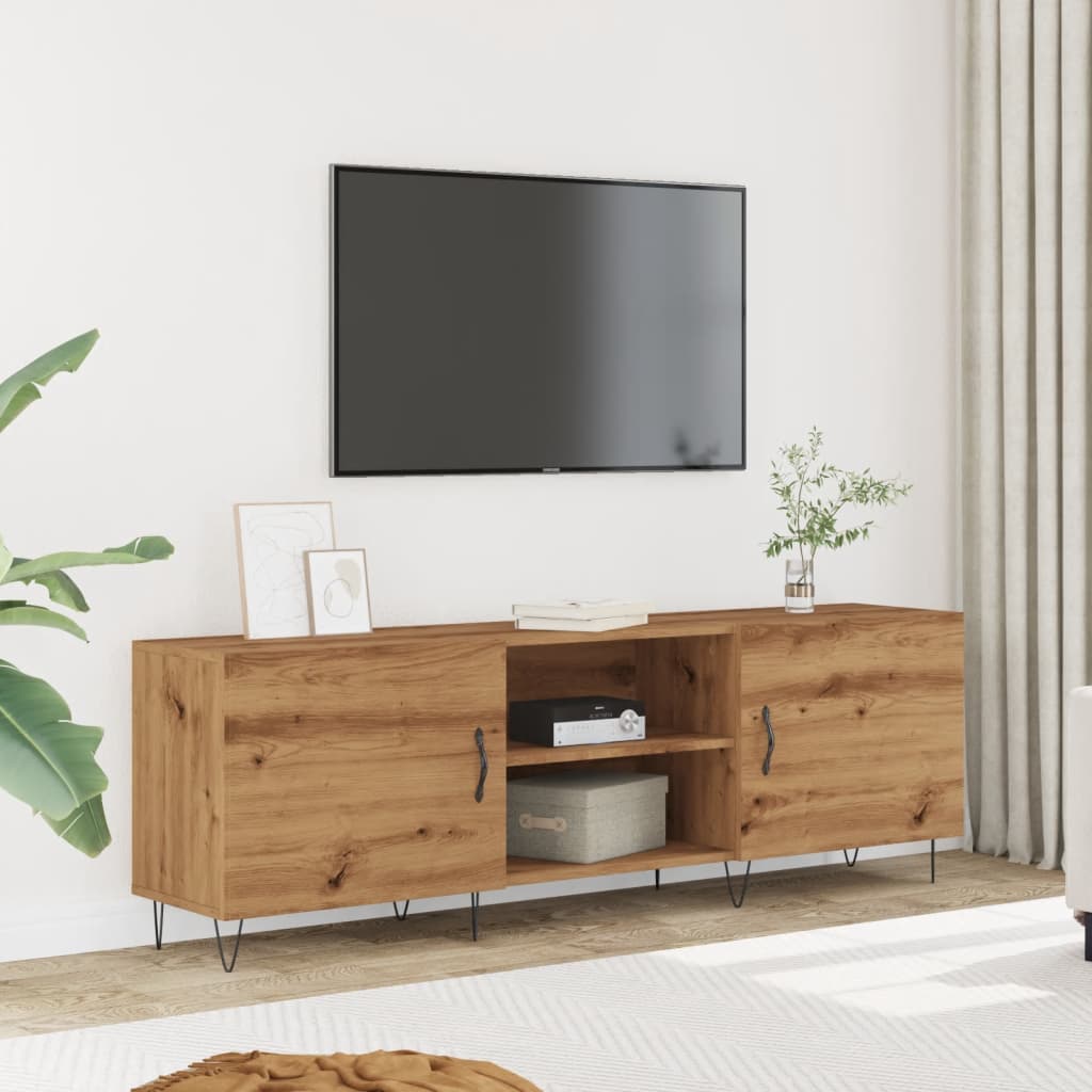 vidaXL Meuble TV chêne artisanal 150x30x50 cm bois d'ingénierie