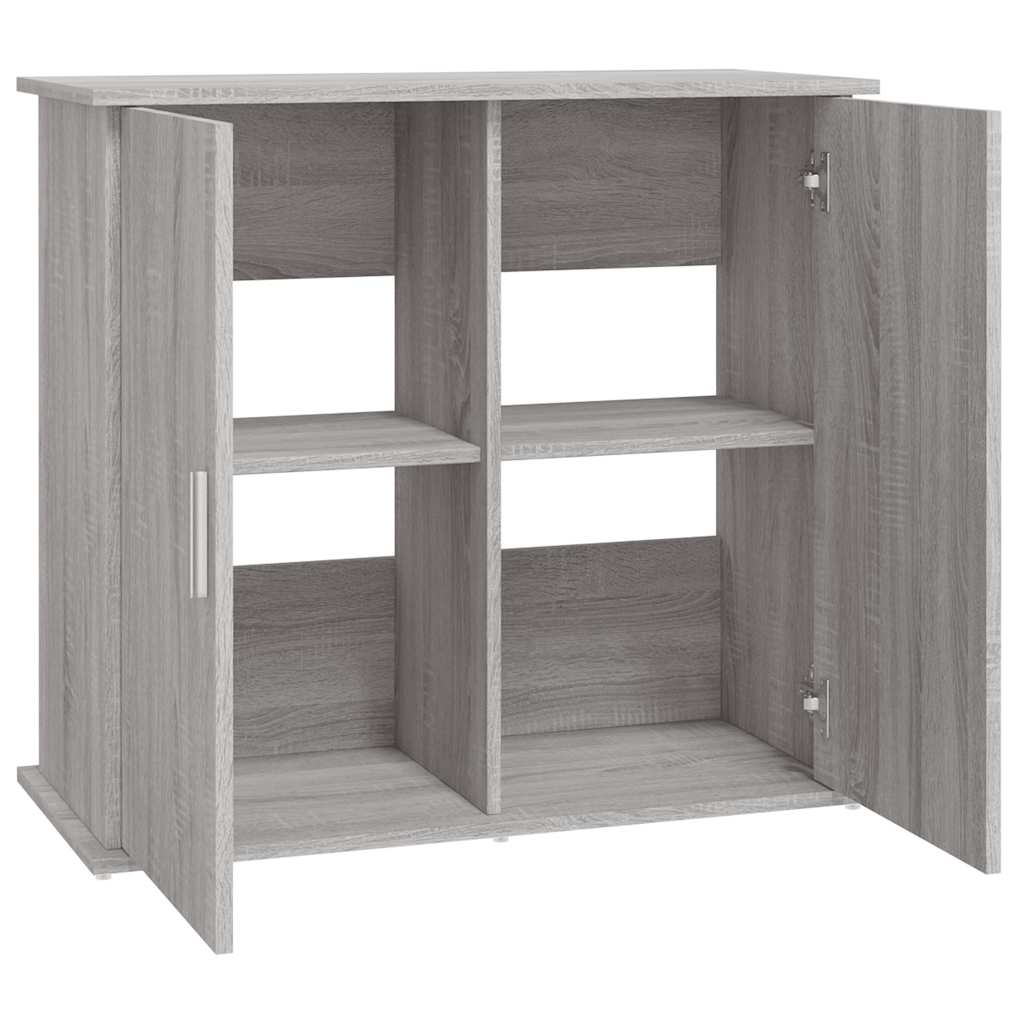 vidaXL Support pour aquarium sonoma gris 81x36x73 cm bois d'ingénierie - Image 6