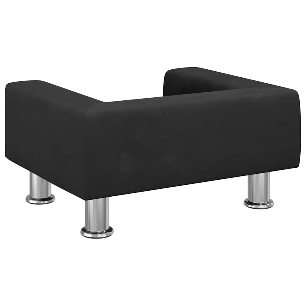 vidaXL Lit pour chien noir 50x40x26,5 cm velours - Image 5