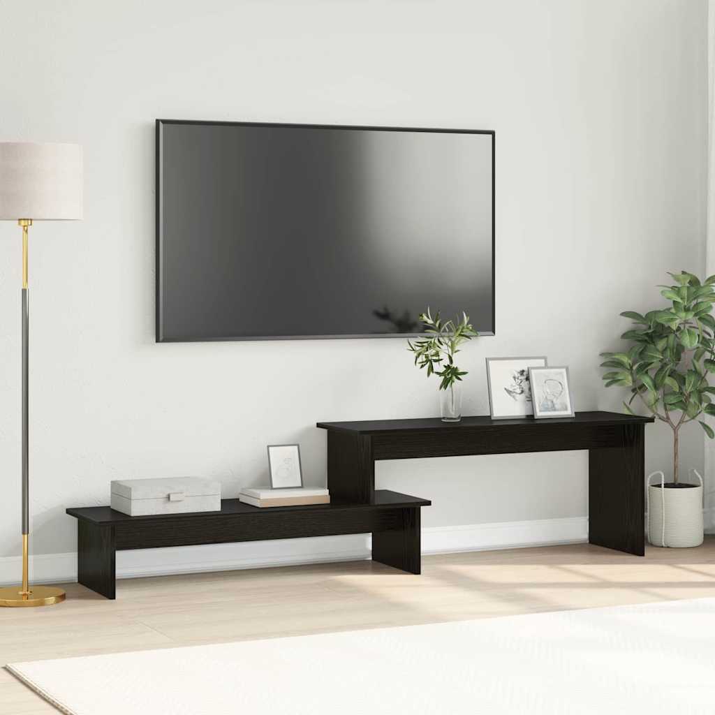 vidaXL Ensemble meuble TV Montage mural Chêne noir 180 x 30 x 43 cm