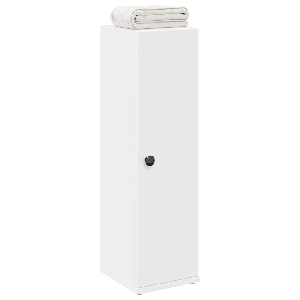 vidaXL Meuble de salle de bain avec porte-rouleau blanc 20,5x22x72 cm