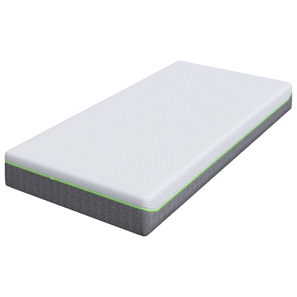 vidaXL Matelas Blanc et Gris 90 x 200 cm Ressort ensaché - Image 4